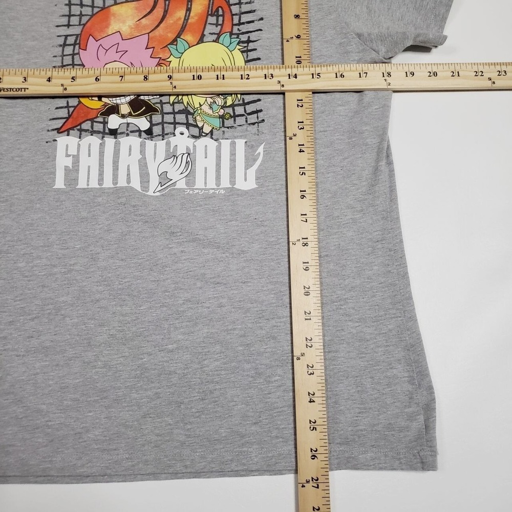 Fairy Tail Natsu Dragneel Lucy Heartfilia Chibi Anime Graphic T-Shirt Womens XL - Picture 5 of 5